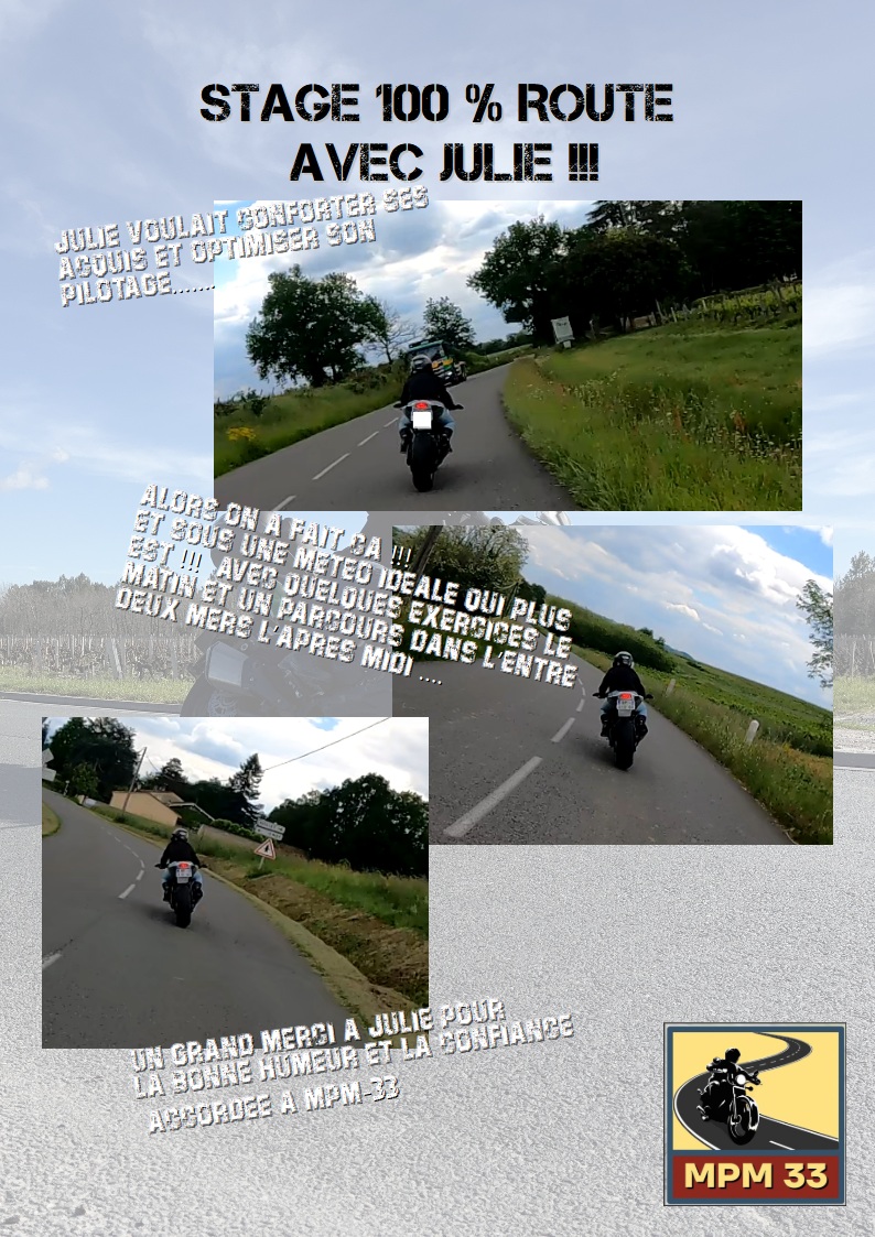 STAGE 100% ROUTE AVEC JULIE